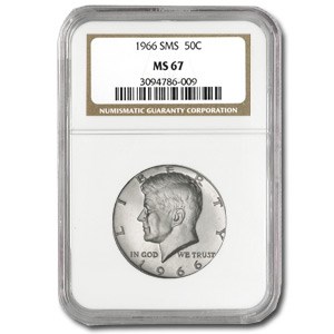 1966 Kennedy Half Dollar MS-67 NGC (SMS) 1966 Kennedy Half Dollar MS-67 NGC (SMS)