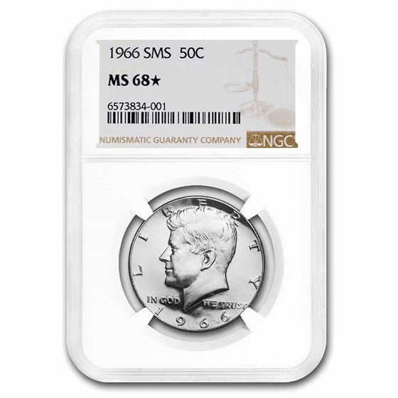 1966 Kennedy Half Dollar MS-68* NGC (SMS) 1966 Kennedy Half Dollar MS-68* NGC (SMS)