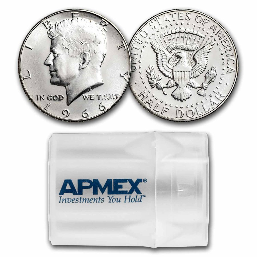 1966 Kennedy Half Dollar Roll (SMS Coins)