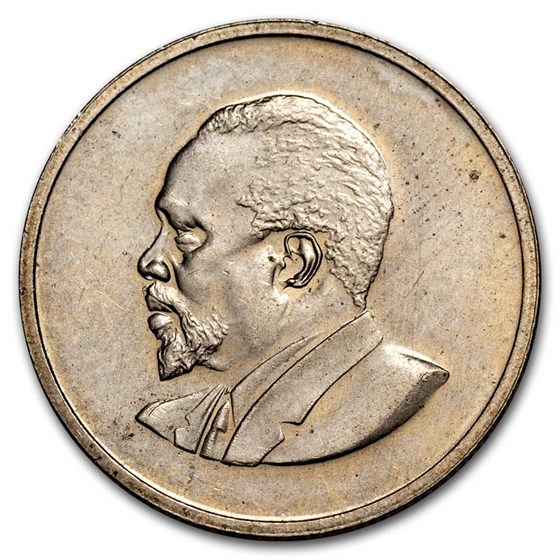1966 Kenya Copper Nickel 25 Cents Mzee Jomo Kenyatta BU 1966 Kenya Copper Nickel 25 Cents Mzee Jomo Kenyatta BU