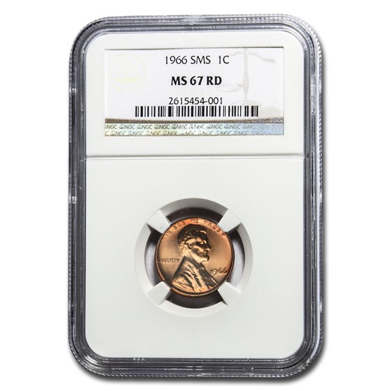 1966 Lincoln Cent SMS MS-67 NGC (Red) 1966 Lincoln Cent SMS MS-67 NGC (Red)