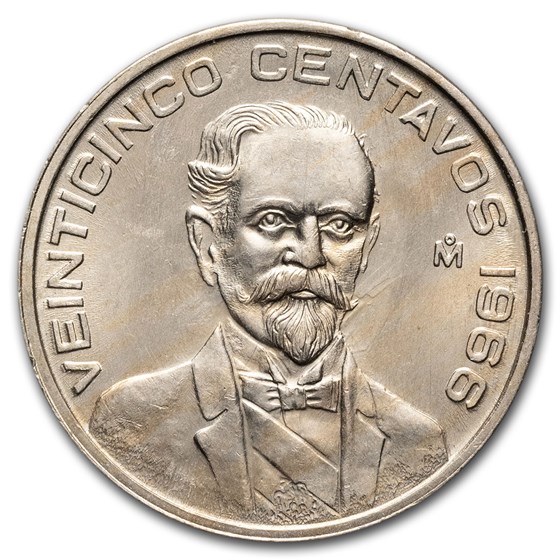 1966 Mexico 25 Centavos BU (Closed Beak) 1966 Mexico 25 Centavos BU (Closed Beak)