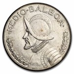 1966 Panama Silver 1/2 Balboa BU