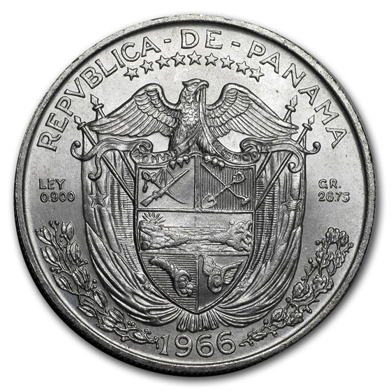 1966 Panama Silver 1 Balboa BU 1966 Panama Silver 1 Balboa BU