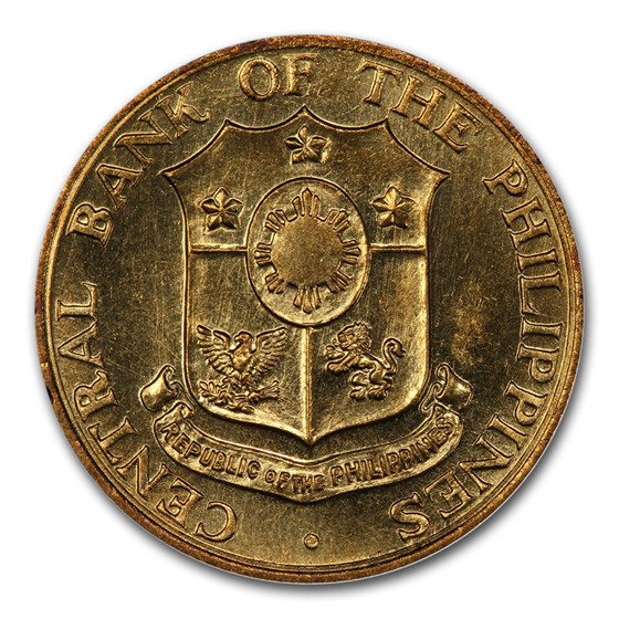 1966 Philippines Brass 5 Centavos SP-65 PCGS 1966 Philippines Brass 5 Centavos SP-65 PCGS