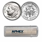 1966 Roosevelt Dime 50-Coin Roll BU