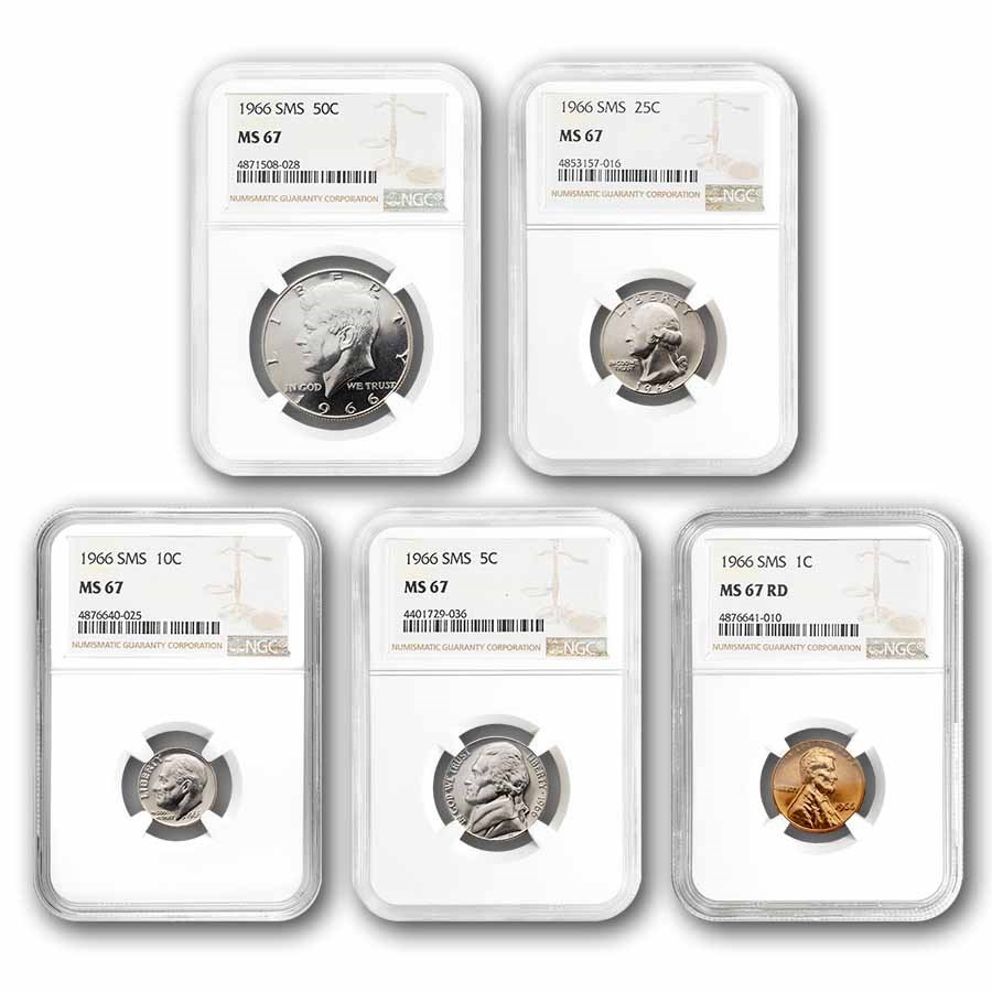 1966 SMS MS-67 NGC (5 Coin Set)