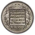 1966-U Sweden Silver 5 Kronor Constitution Reform BU