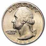 1966 Washington Quarter 40-Coin Roll BU