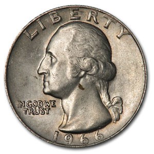 1966 Washington Quarter BU 1966 Washington Quarter BU