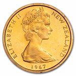 1967-1985 New Zealand Bronze 1 Cent Elizabeth II BU (Red)