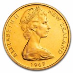 1967-1985 New Zealand Bronze 2 Cents Elizabeth II BU (Red)