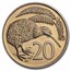 1967-1985 New Zealand Copper-Nickel 20 Cents Elizabeth II/Kiwi BU