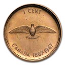 1967 Canada Copper Cent Flying Dove BU/Prooflike