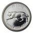 1967 Canada Silver 25 Cents Running Bobcat BU/Prooflike