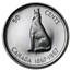 1967 Canada Silver Half Dollar Howling Wolf BU/Prooflike