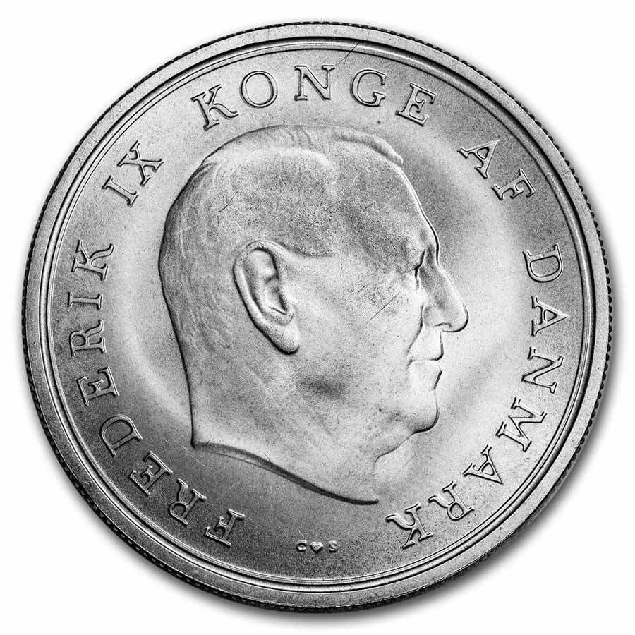 Buy 1967 Denmark Silver 10 Kroner Royal Wedding BU | APMEX