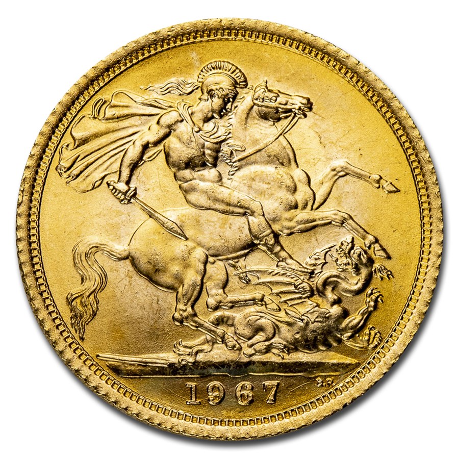 1967 Great Britain Gold Sovereign Elizabeth II BU