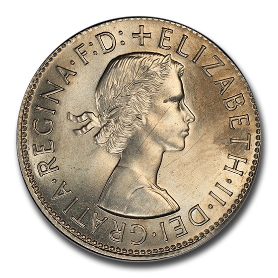 1967 Great Britain Penny Elizabeth II MS-63 PCGS (Mint Error)