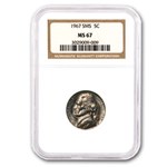 1967 Jefferson Nickel SMS MS-67 NGC