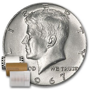 1967 Kennedy Half Dollar 20-Coin Roll BU 1967 Kennedy Half Dollar 20-Coin Roll BU