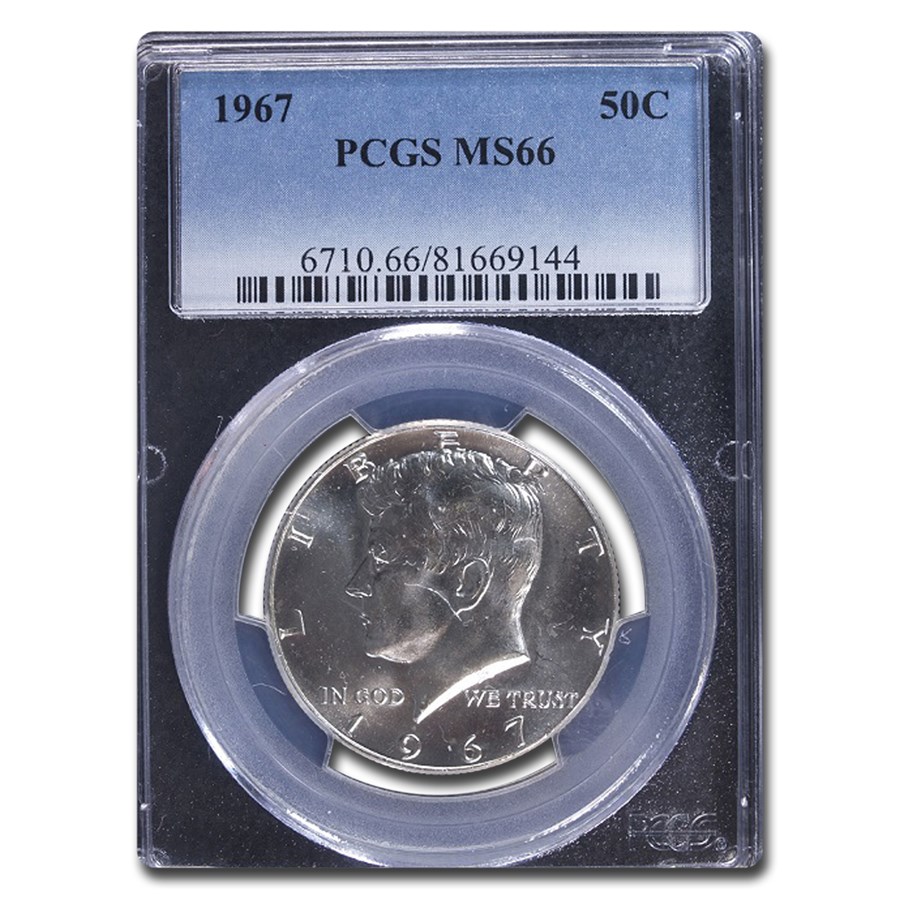 1967 Kennedy Half Dollar MS-66 PCGS