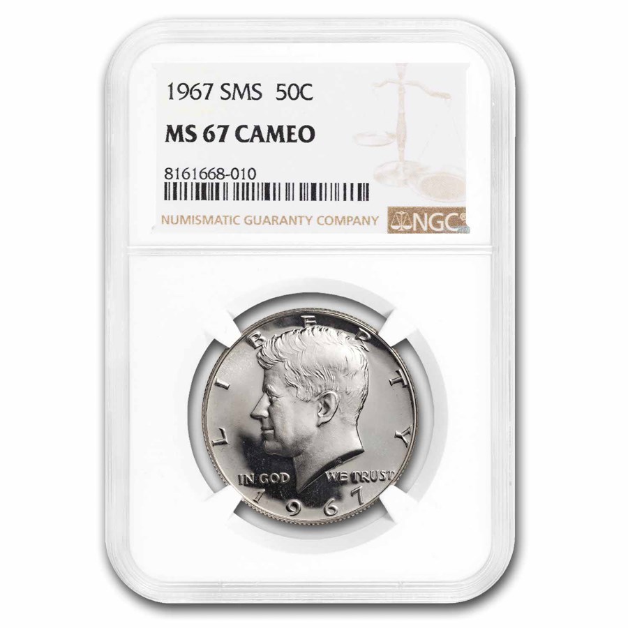1967 Kennedy Half Dollar MS-67 Cameo NGC (SMS)