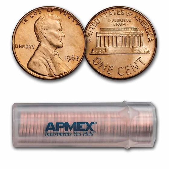 1967 Lincoln Cent 50-Coin Roll BU 1967 Lincoln Cent 50-Coin Roll BU