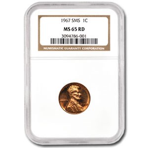1967 Lincoln Cent SMS MS-65 NGC (Red) 1967 Lincoln Cent SMS MS-65 NGC (Red)