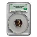 1967 Lincoln Cent SMS MS-67 Cameo CACG (Red)
