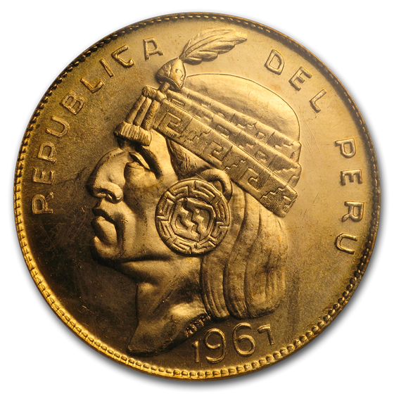 Buy 1967 Peru Gold 50 Soles MS65 PCGS APMEX