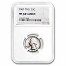 1967 SMS Washington Quarter MS-68 Cameo NGC