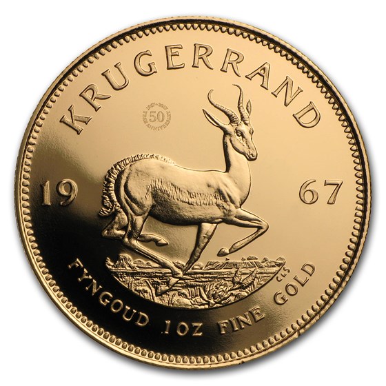1967 South Africa 1 oz Gold 50th Anniv Vintage Krugerrand Proof 1967 South Africa 1 oz Gold 50th Anniv Vintage Krugerrand Proof