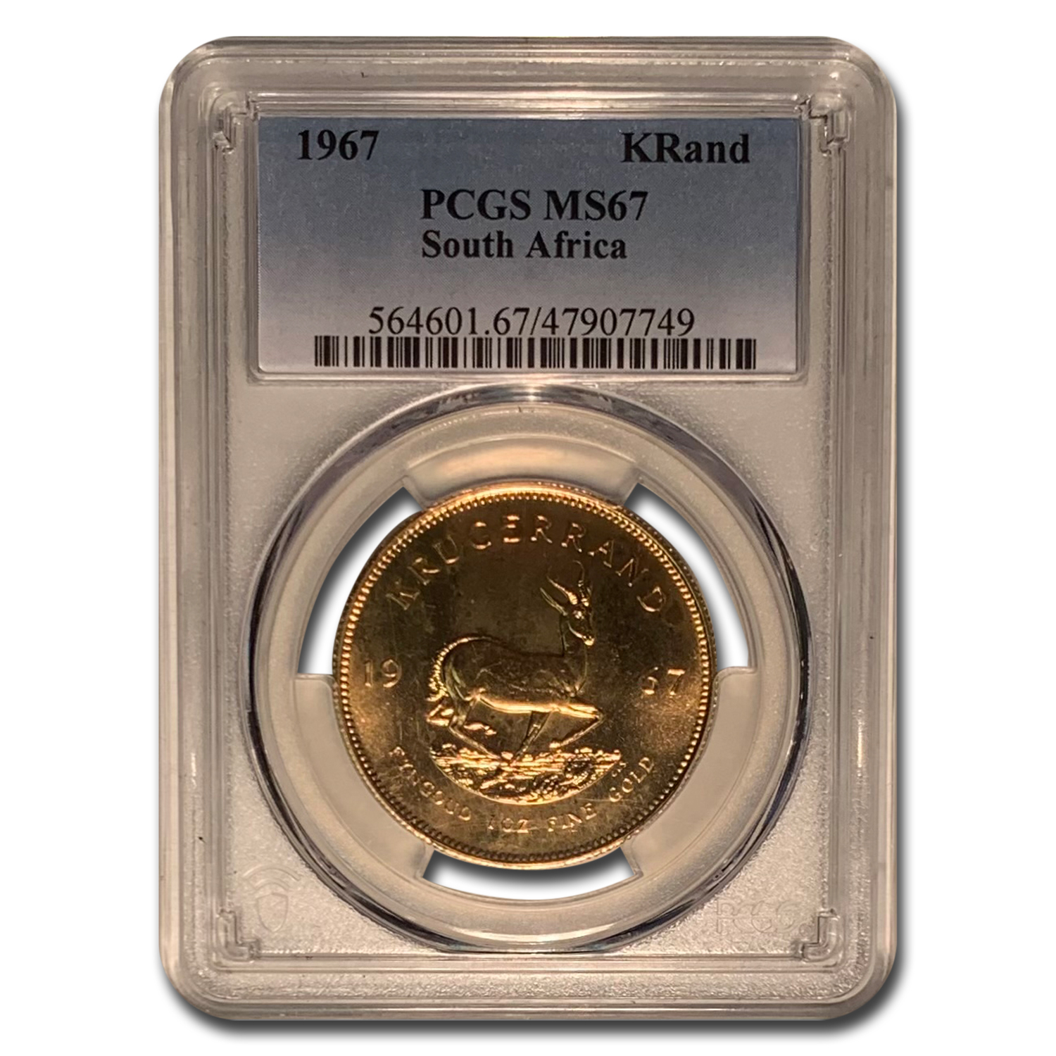Buy 1967 South Africa 1 oz Gold Krugerrand MS-67 PCGS | APMEX