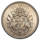 1967 Tonga Copper-Nickel 50 Seniti Salote Tupou III BU