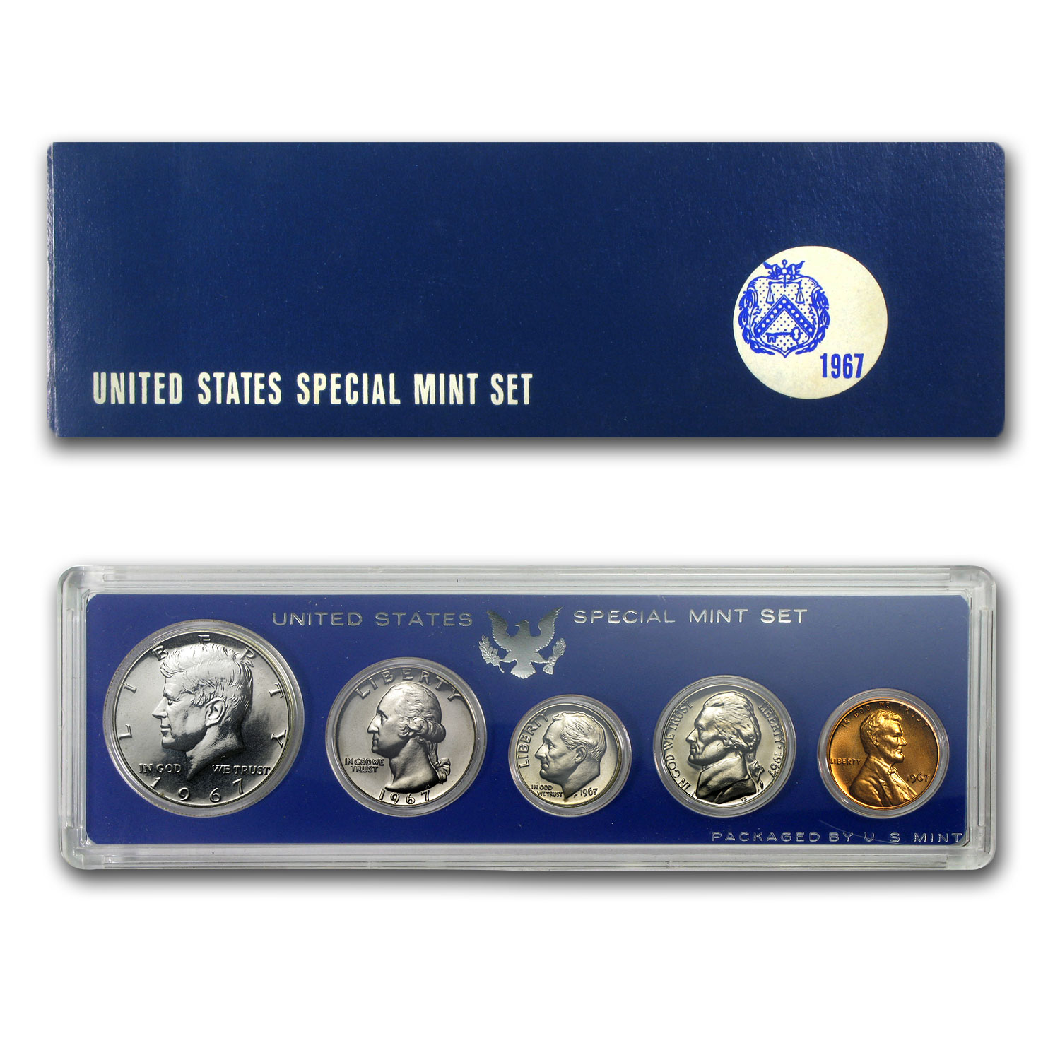 2"x 6" U.S SPECIAL MINT SET 1967 COIN DISPLAY W/FREE SHP! CAPITAL PLASTICS 