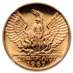 1967(1970) Greece Gold 100 Drachmai National Revolution MS-67 NGC