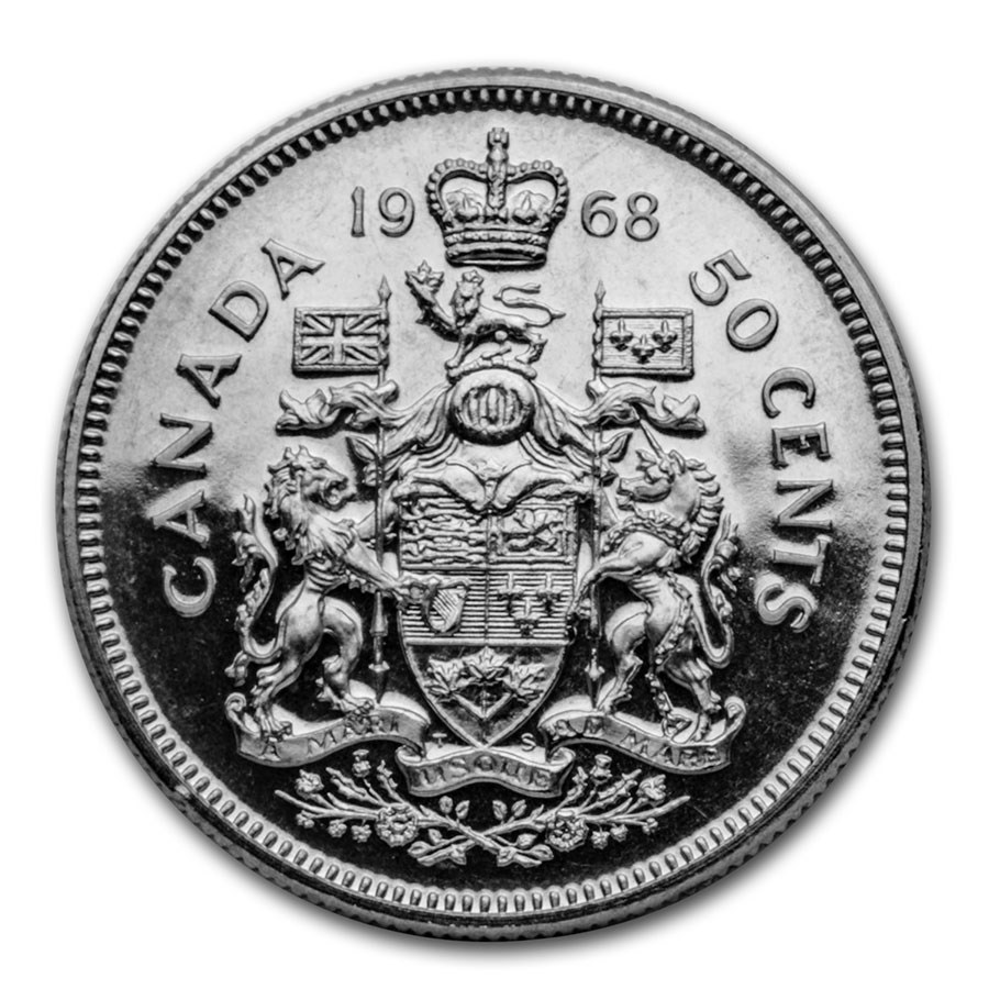 Buy 1968 Canada 50 Cents BU/Prooflike APMEX Buy 1968 Canada 50 Cents BU/Prooflike APMEX