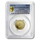 1968 Colombia Gold 200 Pesos Pope Paul VI PR-67 DCAM PCGS 1968 Colombia Gold 200 Pesos Pope Paul VI PR-67 DCAM PCGS