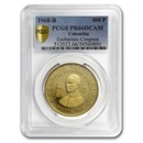 1968 Colombia Gold 500 Pesos Pope Paul VI PR-66 DCAM PCGS 1968 Colombia Gold 500 Pesos Pope Paul VI PR-66 DCAM PCGS
