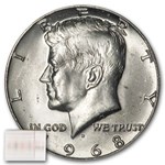 1968-D Kennedy Half Dollar 20-Coin Roll BU