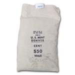 1968-D Lincoln Cent $50.00 Mint Sewn Bag (Sealed)