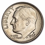 1968-D Roosevelt Dime 50-Coin Roll BU