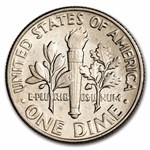 1968-D Roosevelt Dime 50-Coin Roll BU