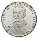 1968-J Germany Silver 5 Deutsche Mark BU