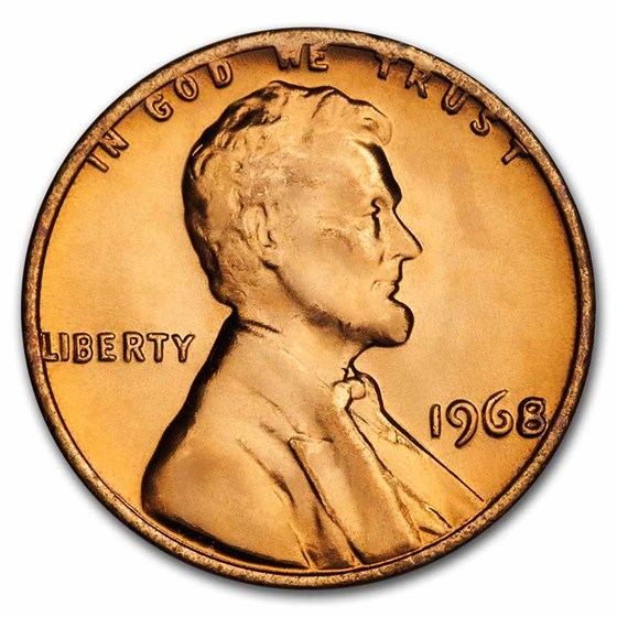 1968 Lincoln Cent BU (Red) 1968 Lincoln Cent BU (Red)