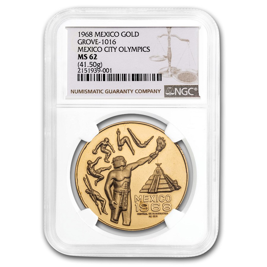 Buy 1968 Mexico Gold Medal Olympic Games MS-62 | APMEX