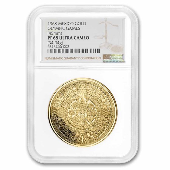 1968 Mexico Gold Medal Olympic Games PF-68 NGC