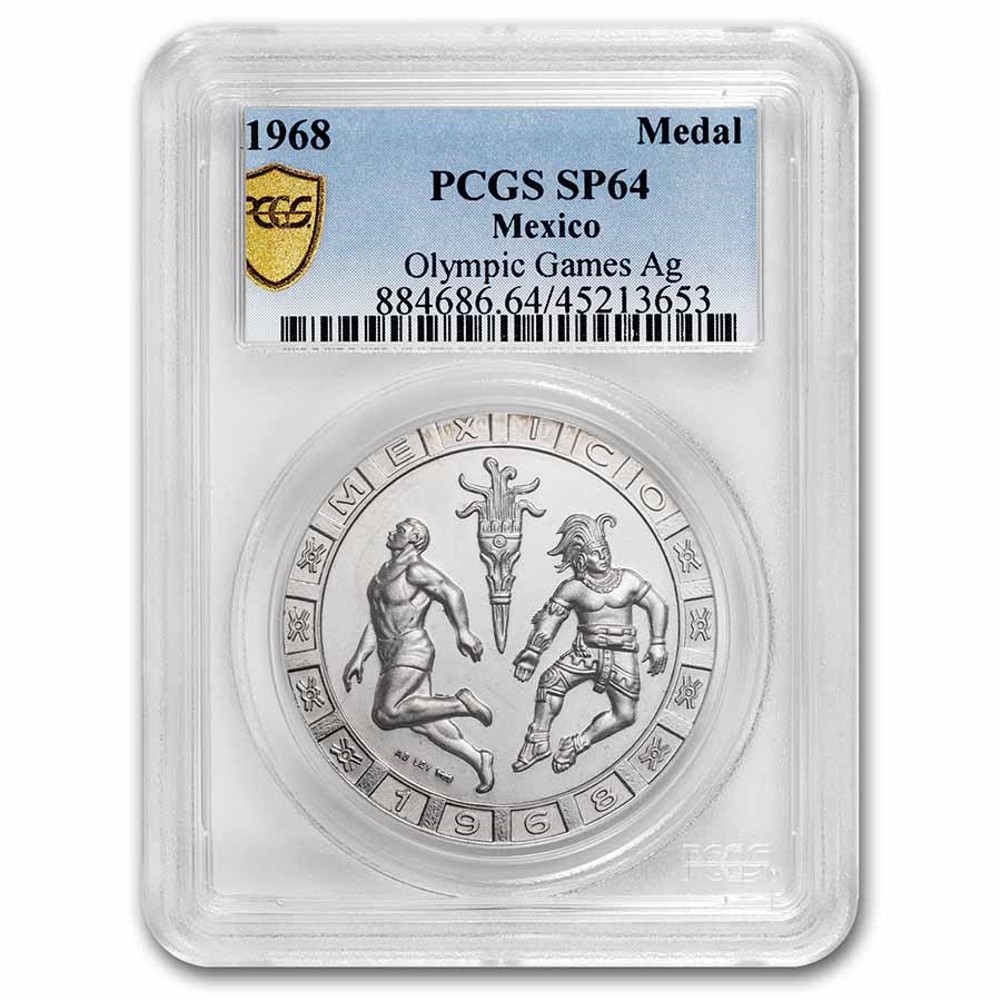 1968 Mexico Olympic Games Medal SP-64 PCGS (Grove-1017a)