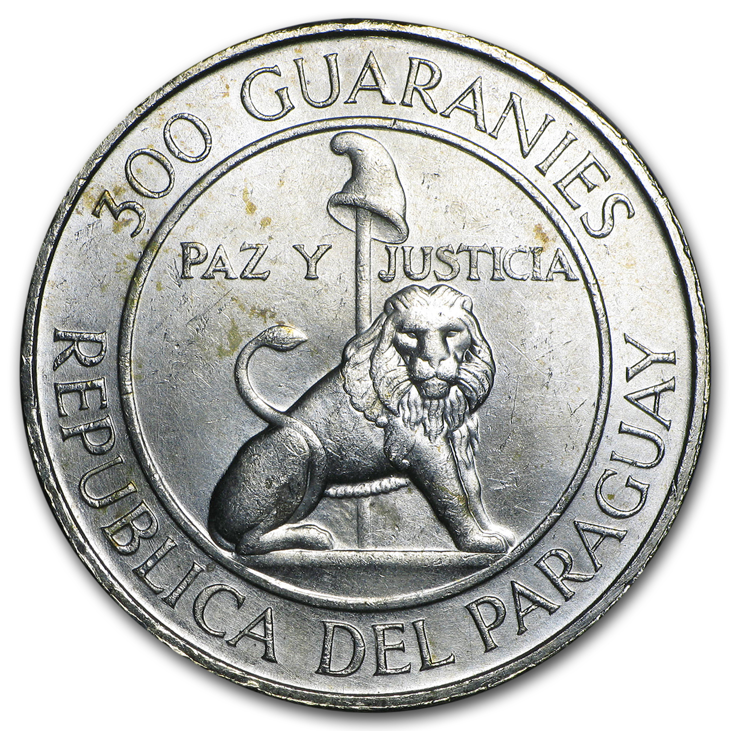 Buy 1968 Paraguay Silver 300 Guaranies Stroessner BU | APMEX